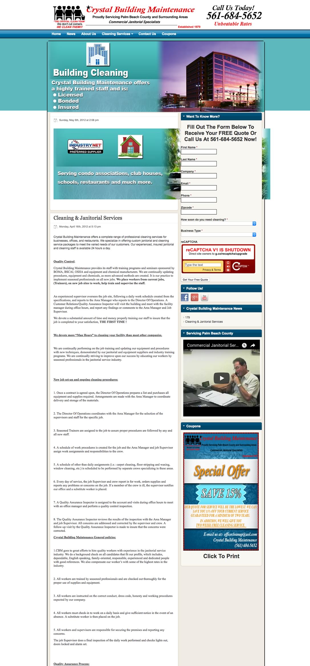 Crystal Building Maintenance Jupiter  Design